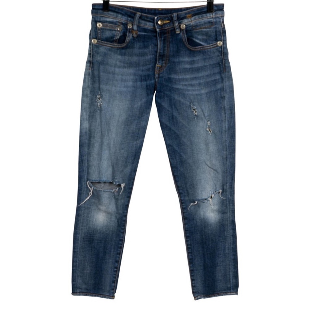 R13 Classic Blue Straight Leg Jeans